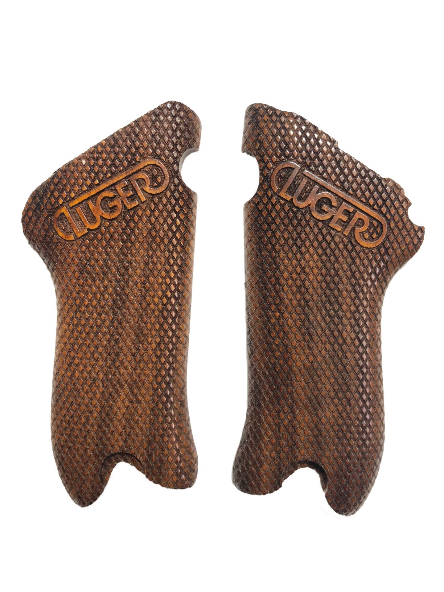 Luger P08 Uyumlu Makaralı Parabellum Luger Yazılı Özel Seri Lazer Kesim Ahşap Kabze Mod7