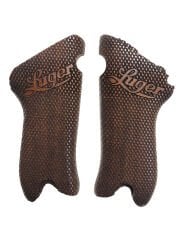 Luger P08 Uyumlu Makaralı Parabellum Luger Yazılı Özel Seri Lazer Kesim Ahşap Kabze Mod6