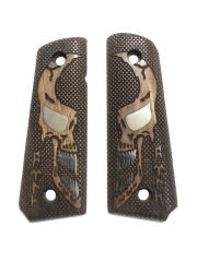 Colt 1911 Uyumlu Metal İşlemeli Lazer Kesim Ahşap Kabze Mod12