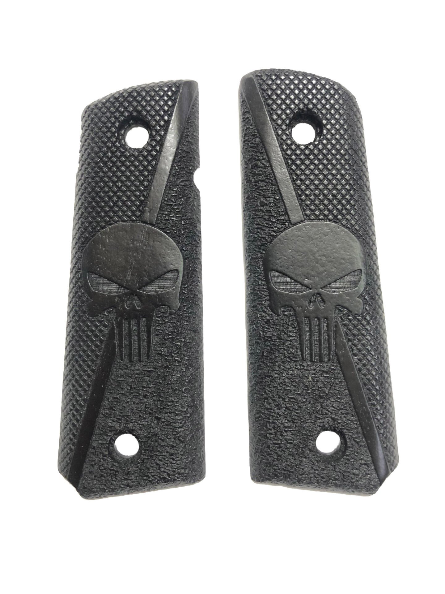 Colt 1911 Uyumlu Lazer Kesim Siyah Ahşap Kabze Mod10