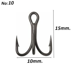 Powerex 8236 Black Nickel Paslanmaz 10 no. Üçlü İğne 100 lü kutu