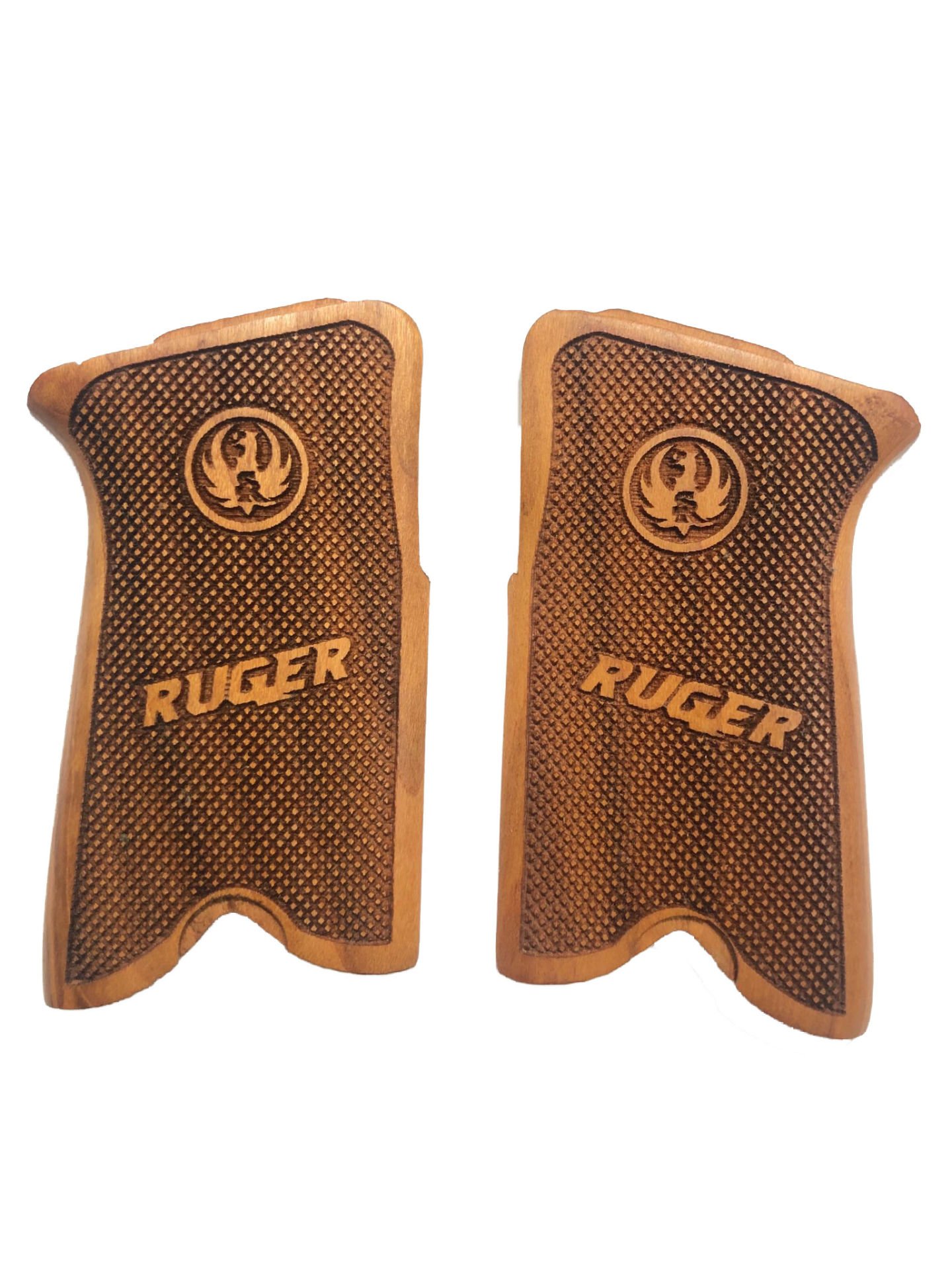 Ruger P85 Uyumlu Lazer Kesim Ahşap Kabze Mod3