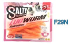 Lucky John Lugworm 4,5'' Kokulu Turuncu Simli (UV) Silikon LRF Yemi 11,5cm. 15'li Paket