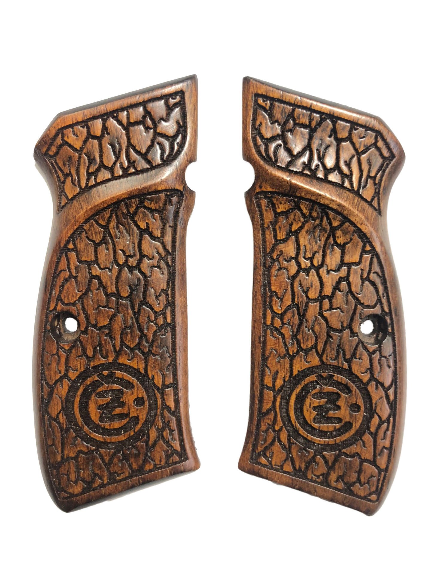 CZ75 Uyumlu Lazer Kesim Ahşap Kabze Mod8