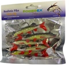 Powerex Realistic Pike Turna Desen Kendinden Zokalı 10cm. 18gr. 5'li Paket
