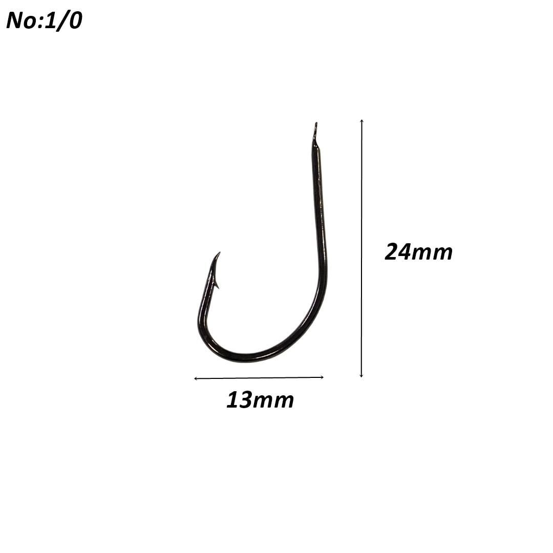 Powerex 530 model 1/0 Black Nickel Kutu Balık İğne 100 Adet