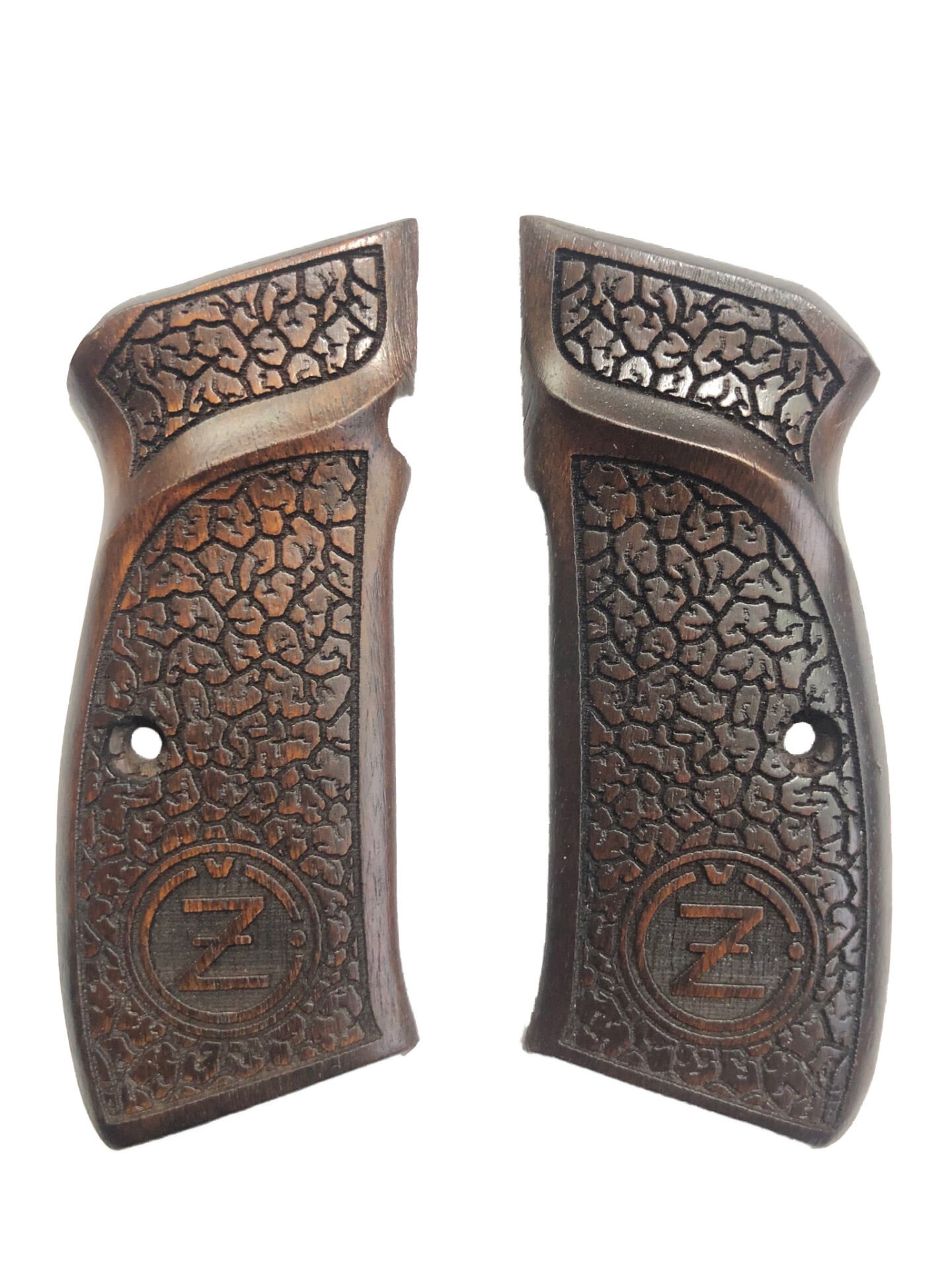 CZ75 Uyumlu Lazer Kesim Ahşap Kabze Mod7