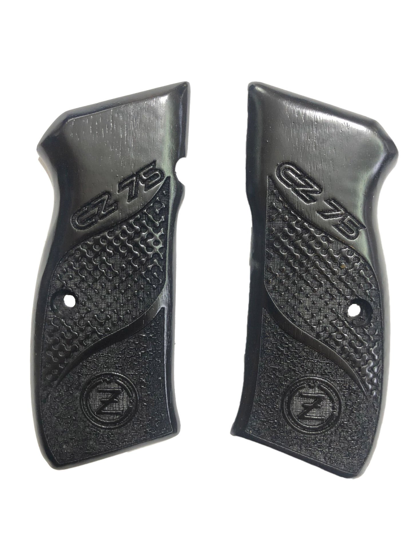 CZ75 Uyumlu Lazer Kesim Siyah Ahşap Kabze Mod3