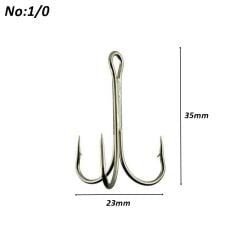 Powerex 8236 Shiny Nickel Parlak Krom Paslanmaz 1/0 no. Üçlü İğne 100 lü kutu