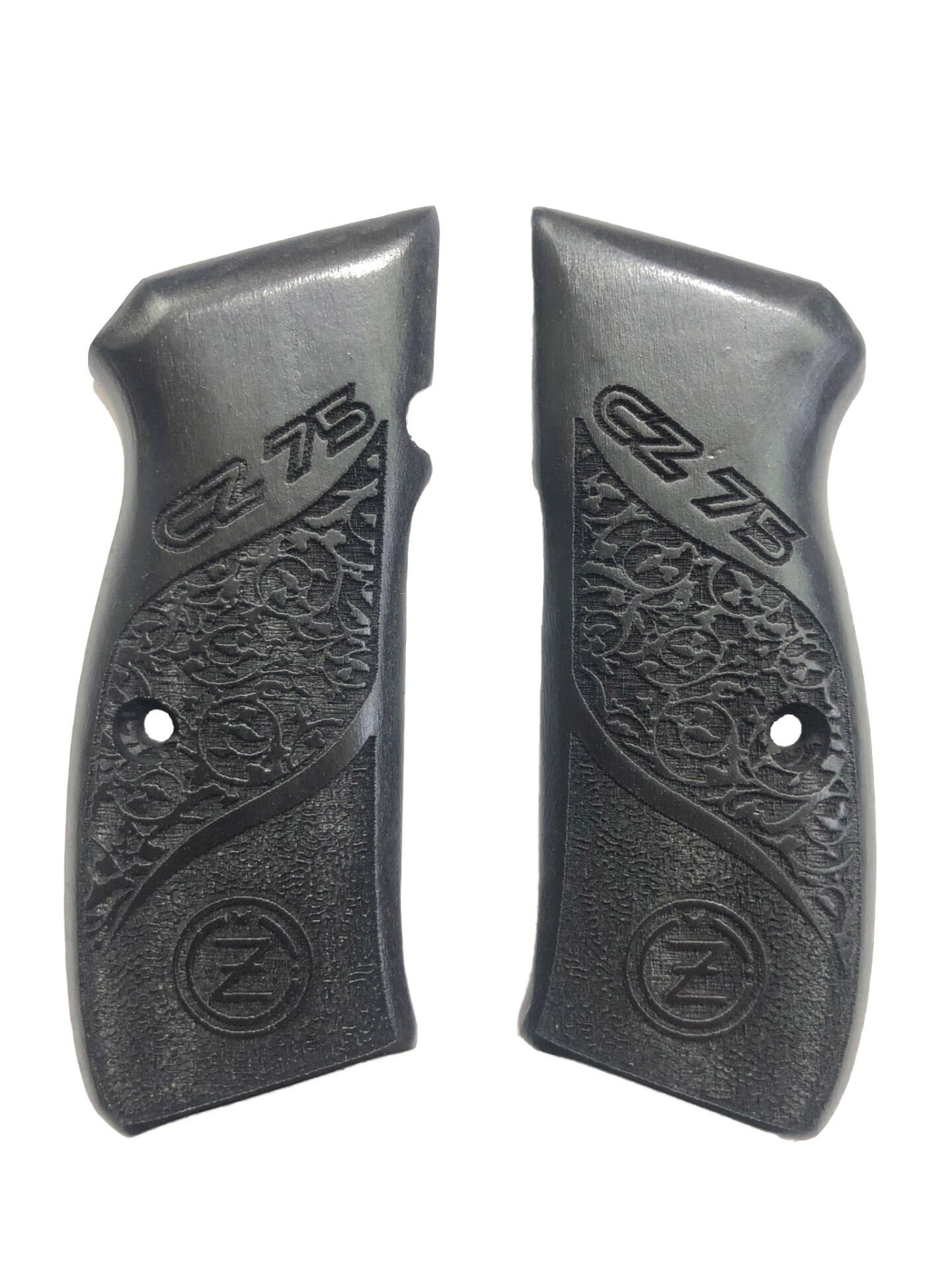 CZ75 Uyumlu Lazer Kesim Siyah Ahşap Kabze Mod4