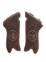 Luger P08 Uyumlu Makaralı Parabellum Osmanlı Sancak ve Tuğra Model Lazer Kesim Ahşap Kabze Mod3