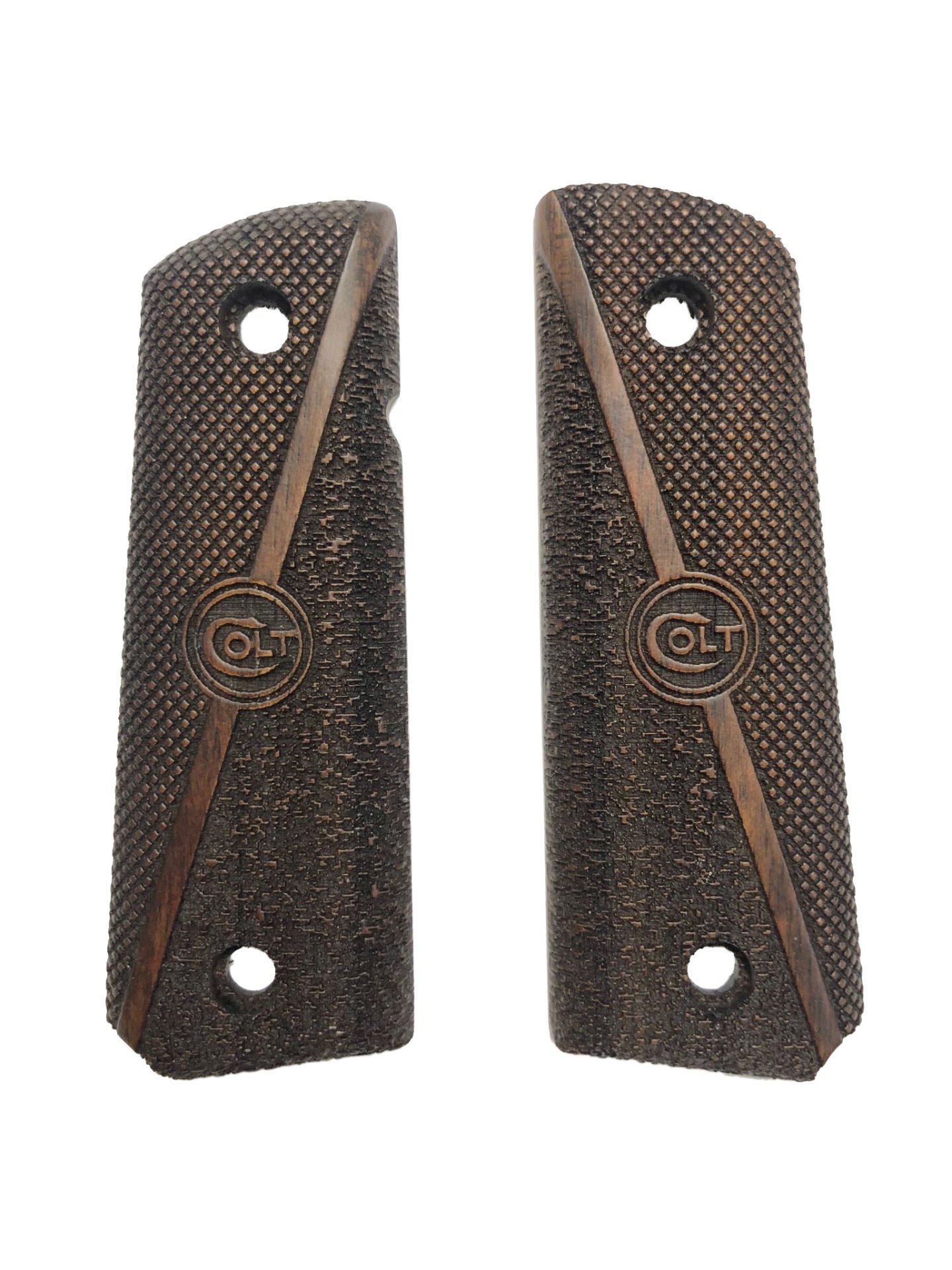 Colt 1911 Uyumlu Lazer Kesim Ahşap Kabze Mod3