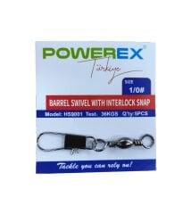 Powerex HS9001 1/0 No. Paketli Klipsli Fırdöndü 5li Paket