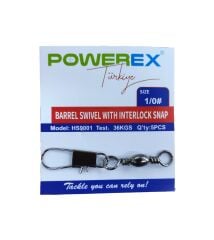 Powerex HS9001 1/0 No. Paketli Klipsli Fırdöndü 5li Paket