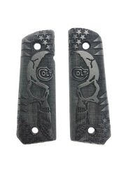 Colt 1911 Uyumlu Lazer Kesim Siyah Ahşap Kabze Mod3