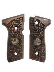 Beretta F92 Yavuz 16 Uyumlu Metal Lazer Kesim Ahşap Kabze Mod1
