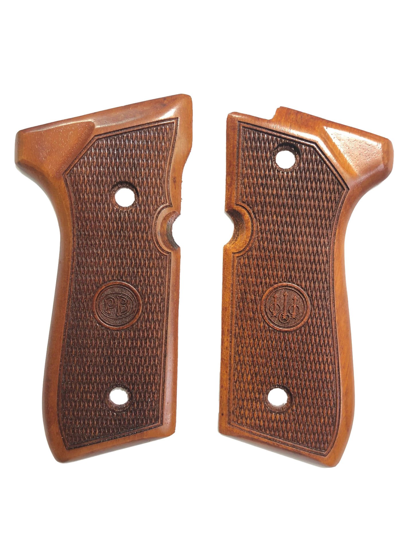 Beretta F92 Yavuz 16 Uyumlu Lazer Kesim Kızıl Ahşap Kabze