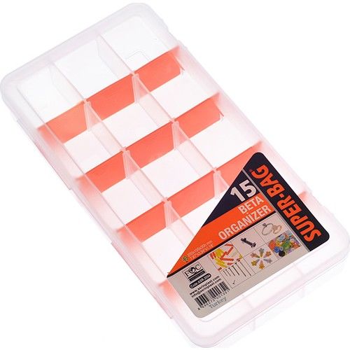 Powerex Beta Ayarlanabilir 15 Bölmeli Organizer Balıkçı Malzeme Kutusu
