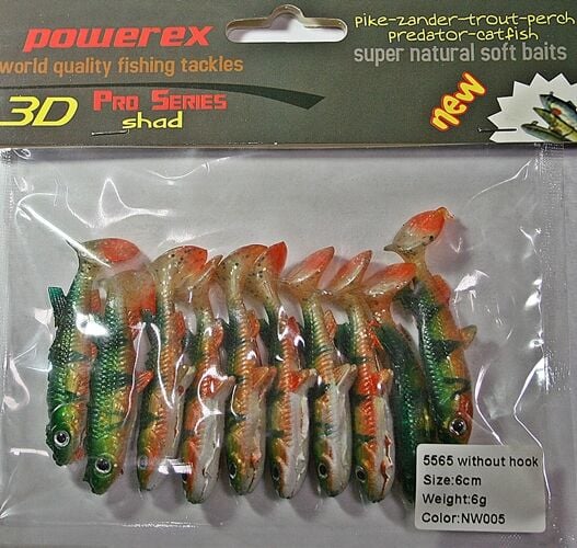 Powerex 3D 5565 6 cm. NW005 Silikon Sahte Yem 10 lu Paket