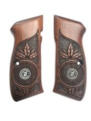 CZ75 Uyumlu Metal Yapraklı Model Lazer Kesim Ahşap Kabze