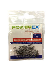 Powerex HS9007 1/0 No. Kilitli Klipsli Fırdöndü 5li Paket
