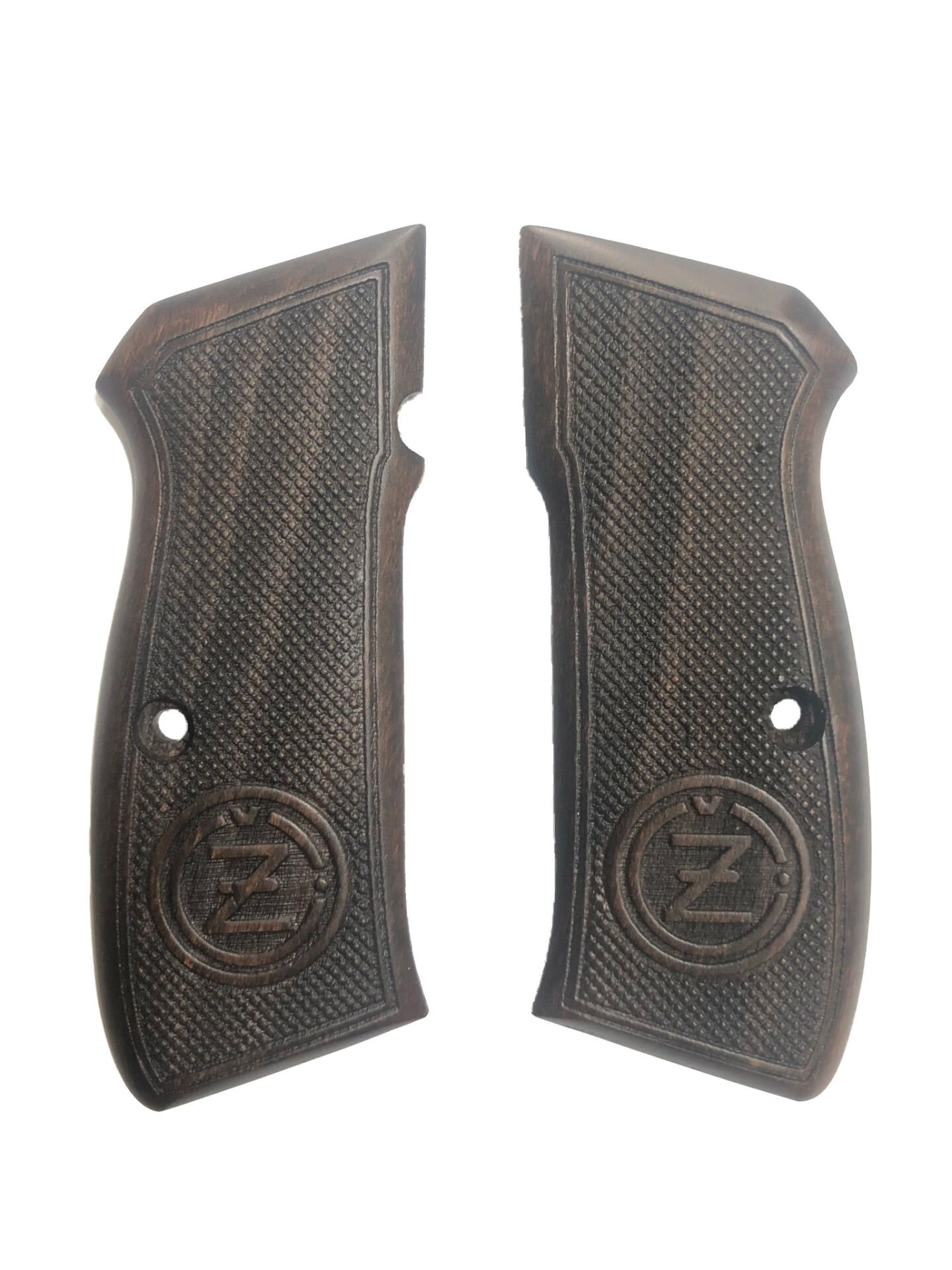 CZ75 Uyumlu Sade Model Lazer Kesim Ahşap Kabze