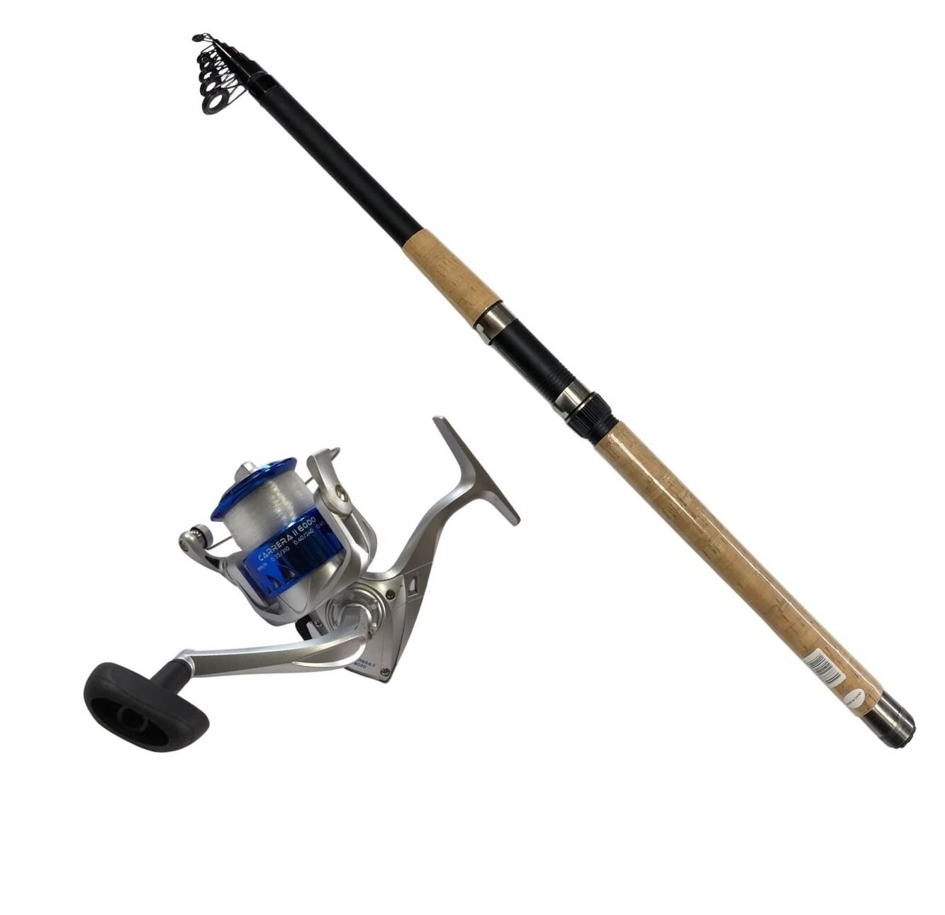 Powerex Sea Otter 3m 150-200gr. Kamış  - Carrera 4000 Mavi Kamış Makine Olta Seti