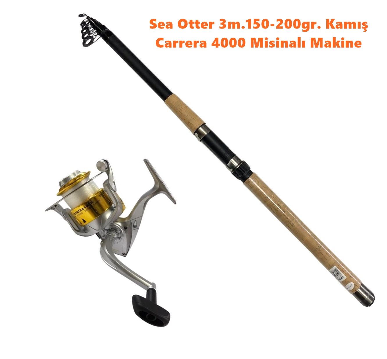 Powerex Sea Otter 3m 150-200gr. Kamış  - Carrera 4000 Gold Kamış Makine Olta Seti