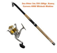 Powerex Sea Otter 3m 150-200gr. Kamış  - Carrera 4000 Gold Kamış Makine Olta Seti