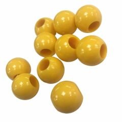 Powerex 8mm. Geniş Delikli Yüzen Sarı Sazan Boncuğu