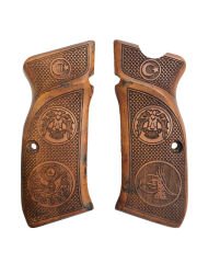 Sarsılmaz Mega Kılınç Uyumlu Ayyıldız Çiftbaşlı Kartal Osmanlı Tuğra ve Sancak Model Lazer Kesim Ahşap Kabze