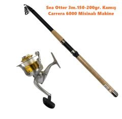 Powerex Sea Otter 3m 150-200gr. Kamış  - Carrera 6000 Gold Kamış Makine Olta Seti
