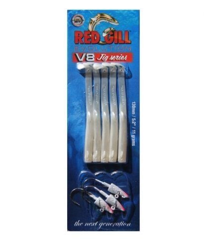 Red Gill V8 Jig Head Sand Eel 130mm. 11gr. Silver Pearl Spin ve Lrf Silikon Yem