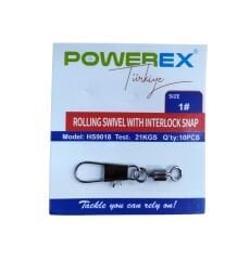 Powerex HS9018 1 No. Klipsli Bilyeli Fırdöndü 10lu Paket