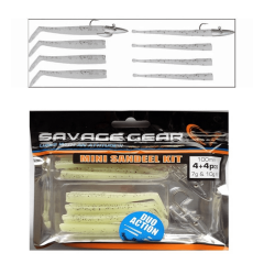 SavageGear Mini Sandeel Kit 10 Adet (12+1+4+4) Suni Yem 10cm - Glow