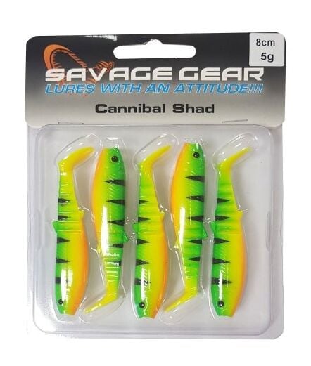 Savage Gear Cannibal 8 cm 5 gr 5 Adet Suni Yem Fire Tiger
