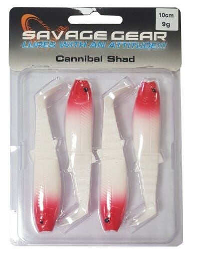 Savage Gear Cannibal 10 cm 9 gr 4 Adet Suni Yem Red Head