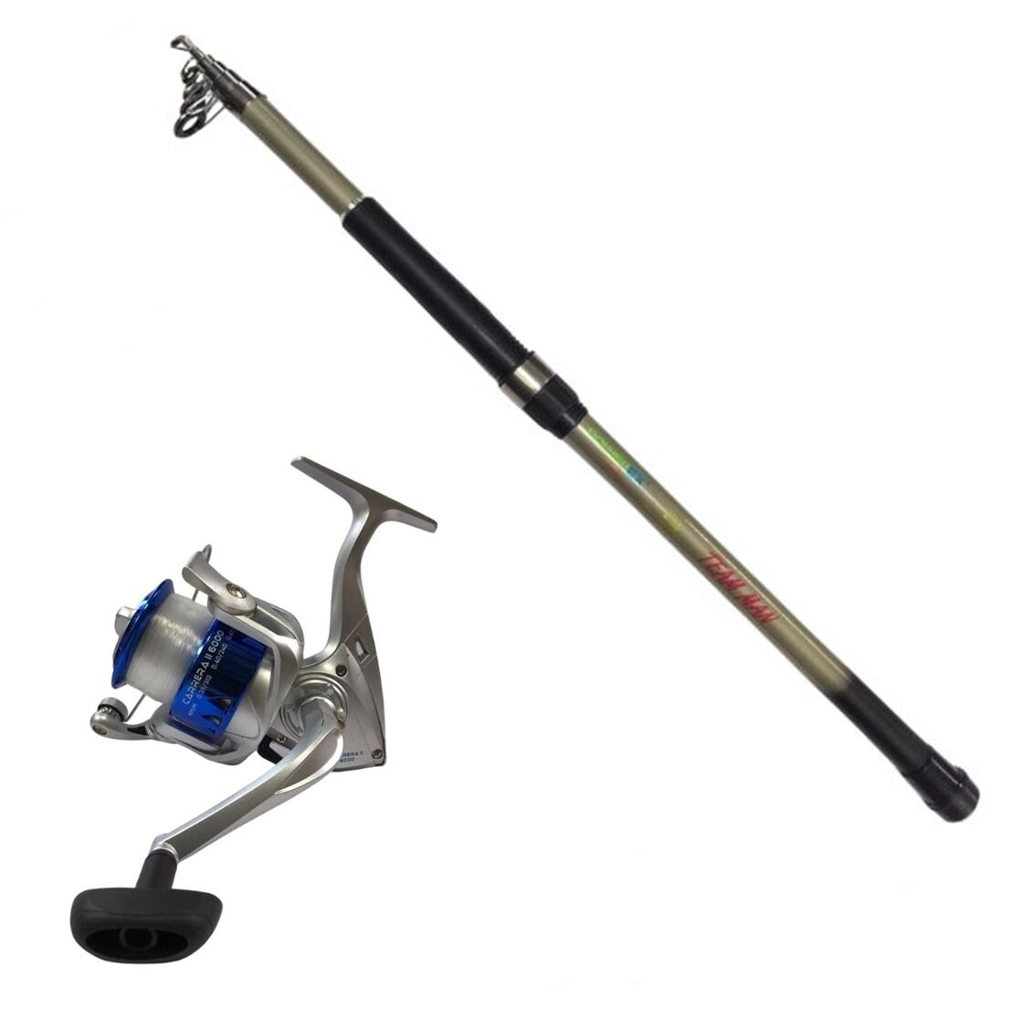 Powerex Team man 300cm. - Carrera 4000 Mavi Makineli Kamış Makine Olta Seti