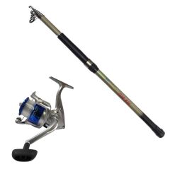 Powerex Team man 360cm. - Carrera 4000 Mavi Makineli Kamış Makine Olta Seti