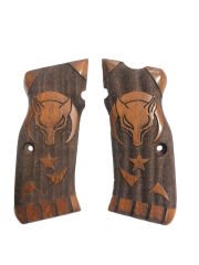 Sarsılmaz Mega Kılınç Uyumlu Ayyıldız Börü Kurt Model Açık Lazer Kesim Ahşap Kabze