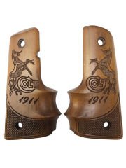 Colt 1911 Uyumlu Parmak Geçmeli Lazer Kesim Ahşap Kabze
