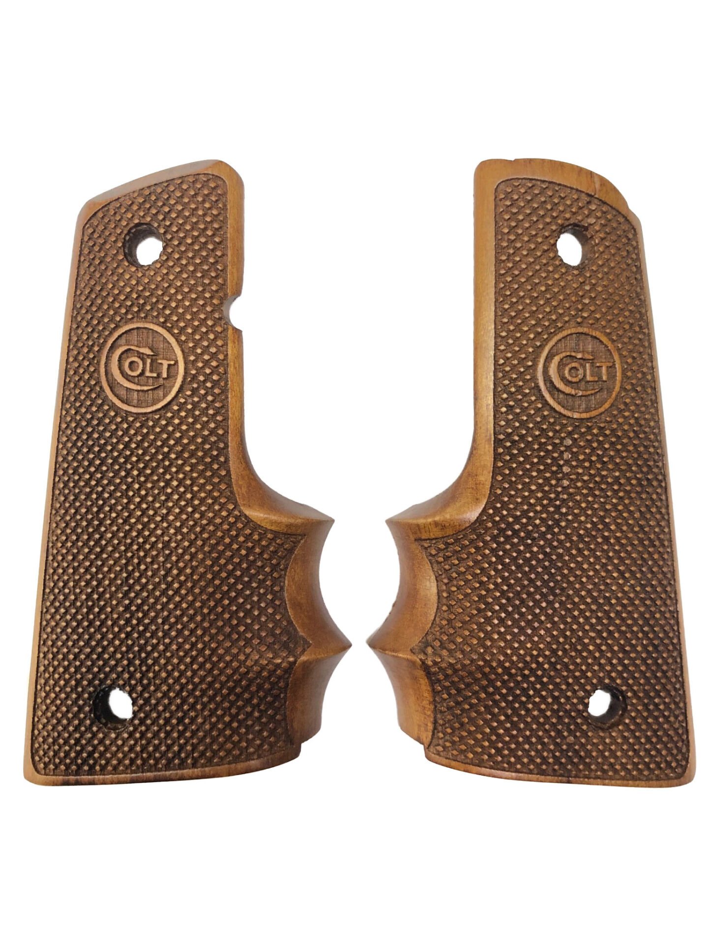 Colt 1911 Uyumlu Parmak Geçmeli Lazer Kesim Ahşap Kabze