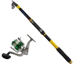 Powerex Highline 3,6m. 75-150gr Kamış  - Carrera 6000 Yeşil Kamış Makine Olta Seti