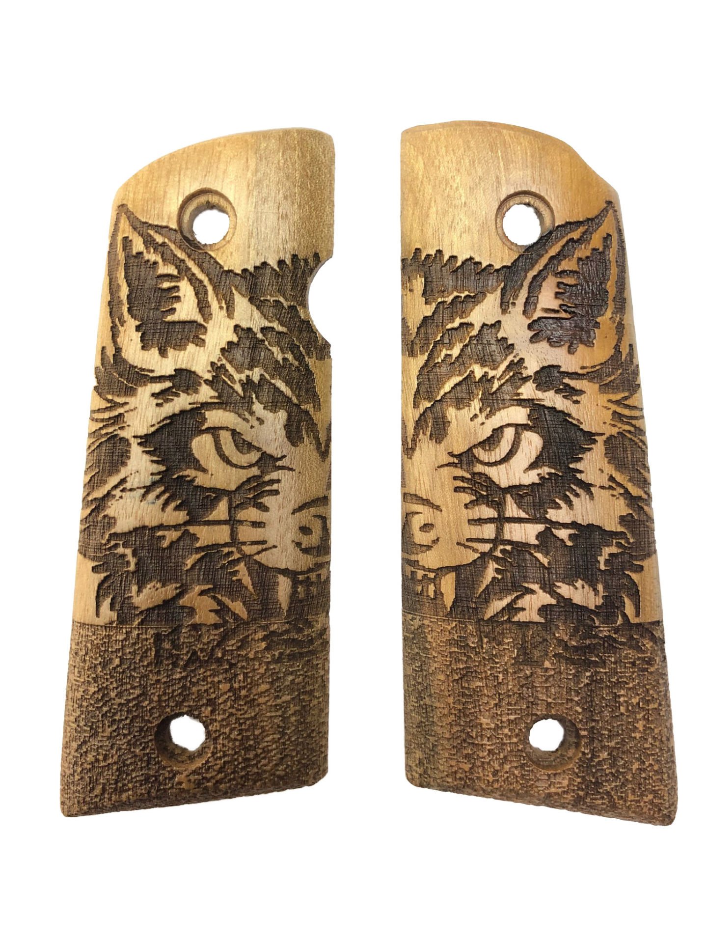 Colt 1911 Uyumlu Kaplan Model Lazer Kesim Ahşap Kabze