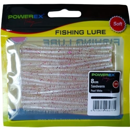 Powerex Karides Kokulu Sandworm 8cm Pearl White LRF Silikonu