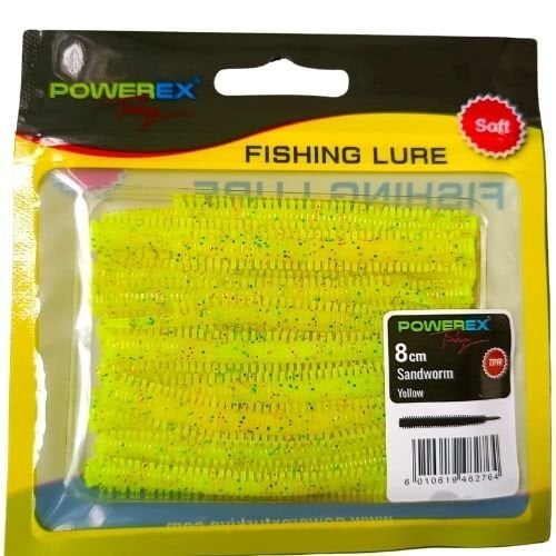 Powerex Karides Kokulu Sandworm 8cm Yellow LRF Silikonu