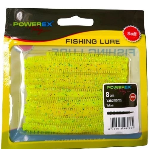 Powerex Karides Kokulu Sandworm 8cm Yellow LRF Silikonu