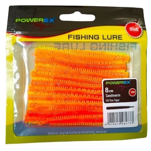Powerex Karides Kokulu Sandworm 8cm UV Firetiger LRF Silikonu