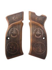 Sarsılmaz Mega Uyumlu Osmanlı Tuğra ve Arma Çiftbaşlı Kartal ve Ay Yıldız Model Lazer Kesim Ahşap Kabze