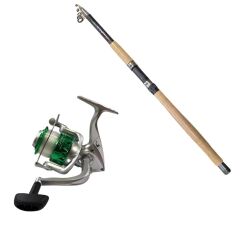 Powerex Black Power 3.60m. 150-200gr. Kamış  - Carrera II 6000 Yeşil Kamış Makine Olta Seti
